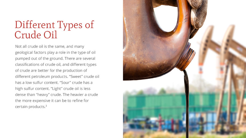 Types of crude oils