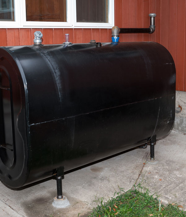 Home heating oil storage tank